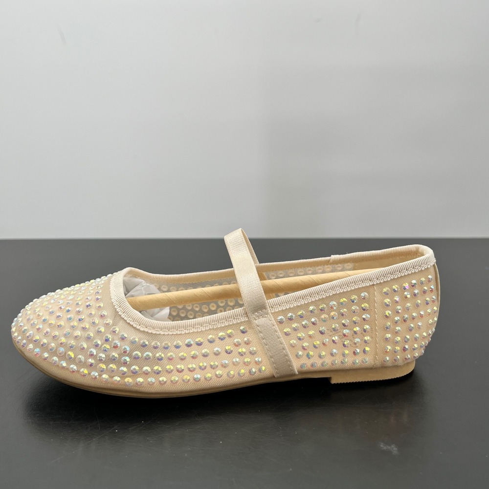 Art Class Faye Flats Kids 13 Beige New in Box Rhinestone Mesh Ballet Shoes AF541